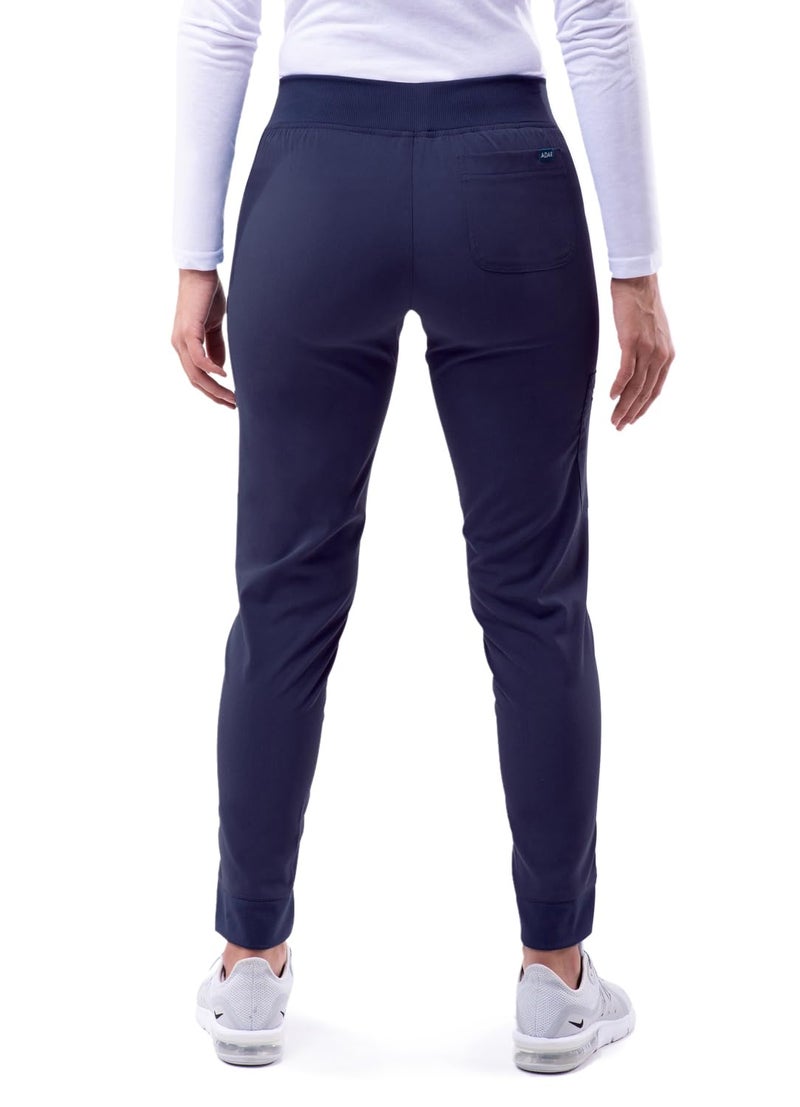 Adar Uniforms Pro Scrubs for Women - Ultimate Yoga Jogger Pants - P7104 - Navy - XXS - Image 2